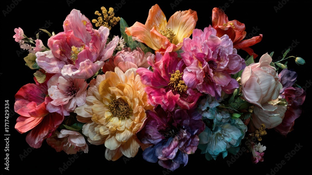 Obraz premium vibrant floral bouquet arrangement