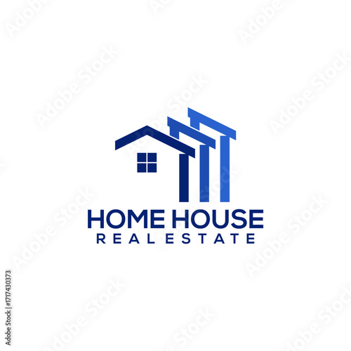 Home House Club Logo Design Real Estate Mortgage Vector Template