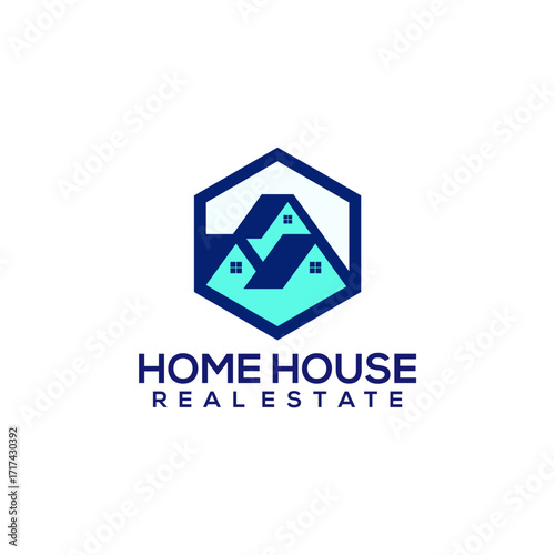 Home House Club Logo Design Real Estate Mortgage Vector Template