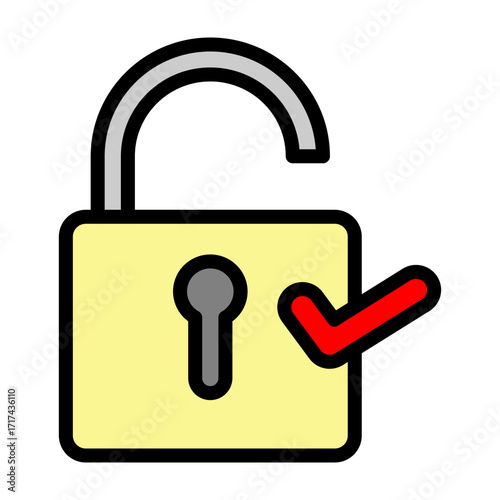 Unlock Vector Filled Icon Design