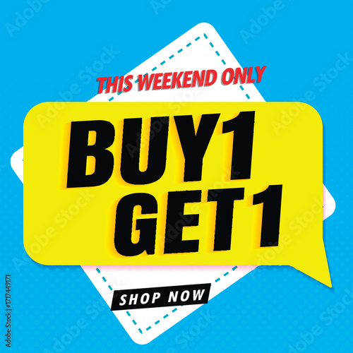 buy get free sale banner template