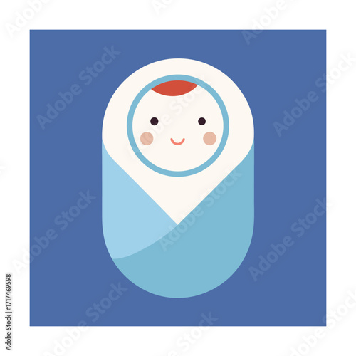 Baby swaddled