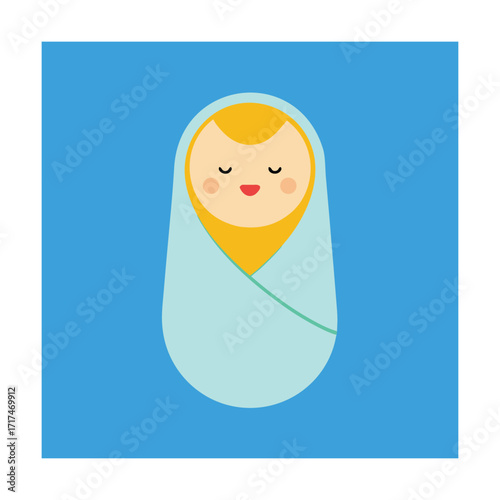 Baby swaddled