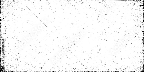 Rough, black and white grunge texture of an old, dirty concrete wall with a vintage paper pattern