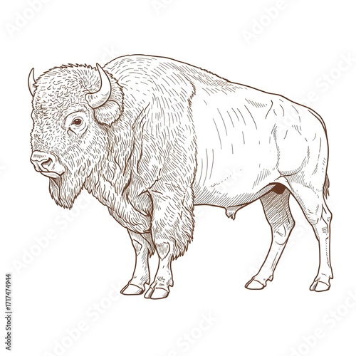 vector illustration of a rhinoceros