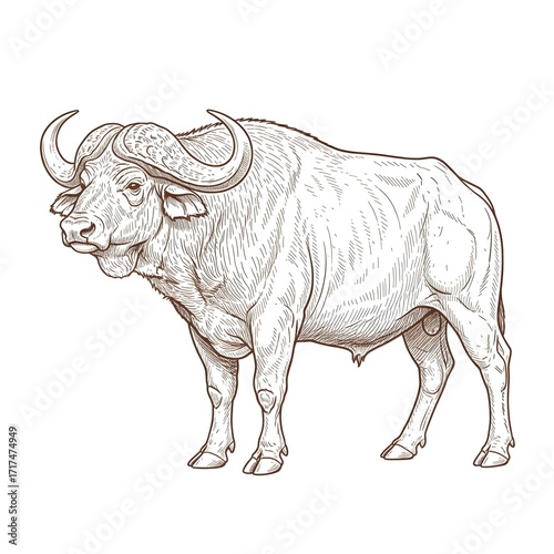 black rhino vector illustration
