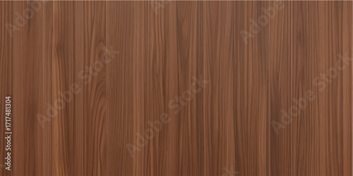 Brown wooden plank texture background vector illustration with natural grain pattern