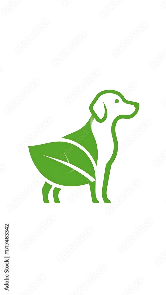 Naklejka premium Eco Friendly Dog Logo Design.