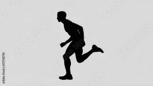 Silhouette of a person running
