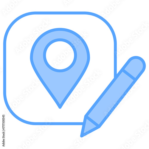 Edit Location Blue Icon