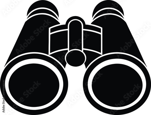 Travel Binoculars silhouette vector art illustration