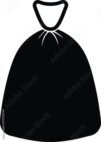 Travel Laundry Bag silhouette vector art illustration