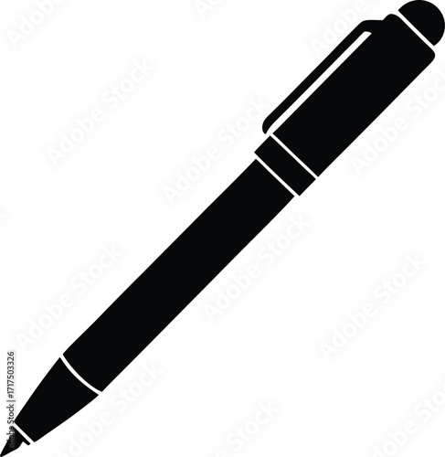 Pen for forms silhouette vector art illustration