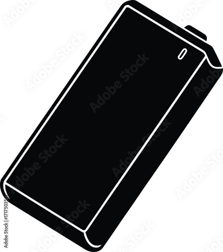 Power bank silhouette vector art illustration