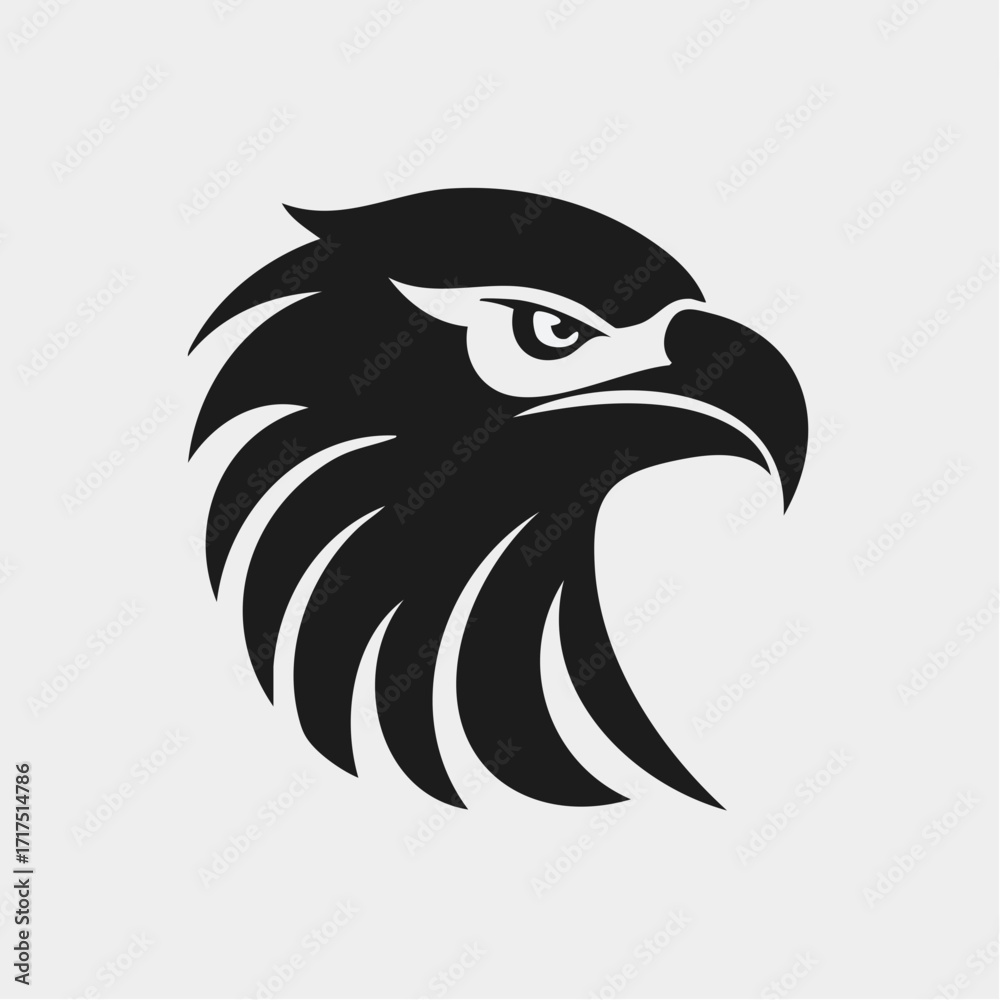 Fototapeta premium Majestic Eagle Head Profile Logo Design