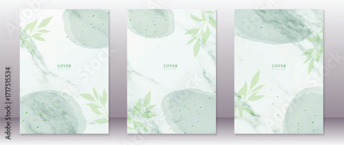 Cover page design with Creative watercolor background