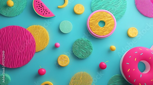Wallpaper Mural colorful summer themed background Torontodigital.ca