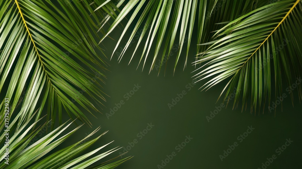 Obraz premium Tropical palm leaves frame