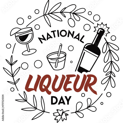 NATIONAL LIQUEUR DAY vector illustration design