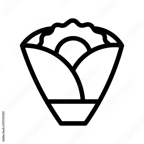 icon crepe with style outline
