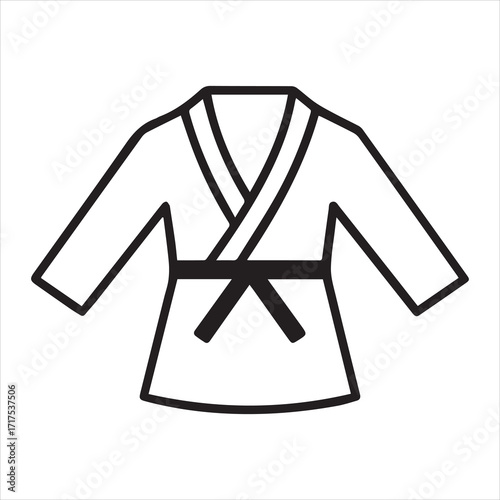 Karate kimono icon vector on white background