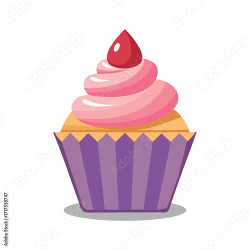 Three cupcakes with christmas decorations on top of them