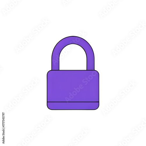 Purple Padlock Icon Security, Privacy, Protection, Access Control, Password