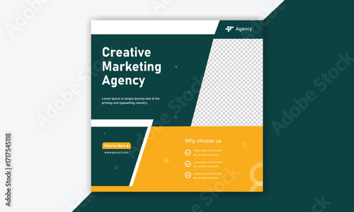 Digital marketing Banner, Social media post design. Web banner template.