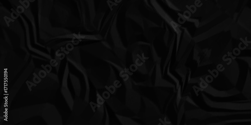 Ripped element torn paper texture. Black crumpled recycled craft paper texture background. Abstract shape background with space paper for text. Minimal wrinkled rough canvas paper texture.	
