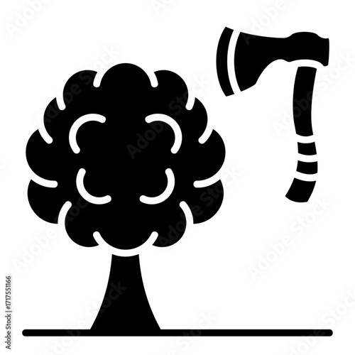 Tree cutting Icon