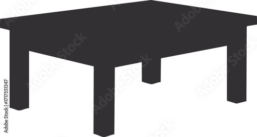 Illustration of a vintage coffee table 