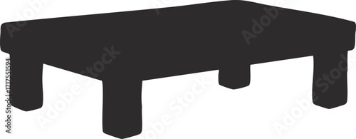 Illustration of a vintage coffee table 