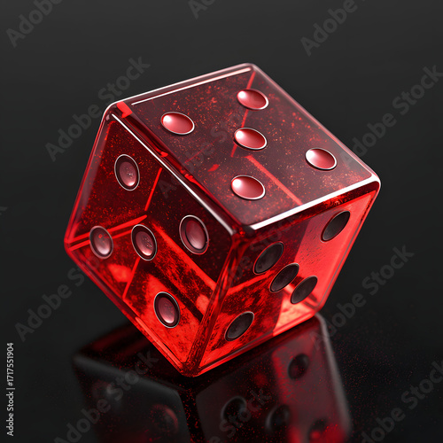 Crystal Rubik’s Cube with Deep Blue, Red, and Yellow Glow