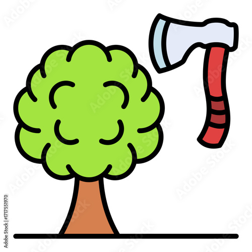 Tree cutting Icon