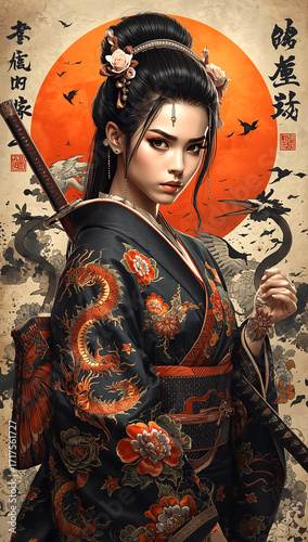 japanese girl in japanese style