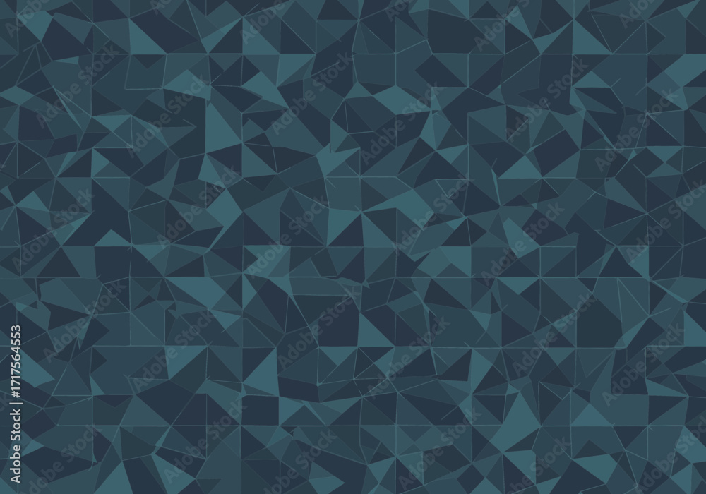 Obraz premium Abstract polygonal background with a geometric mosaic pattern in shades of blue and teal. Concept for digital wallpapers, modern presentations and low poly designs