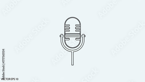 Minimalist illustration of a microphone on a simple background, ideal for audio-related content