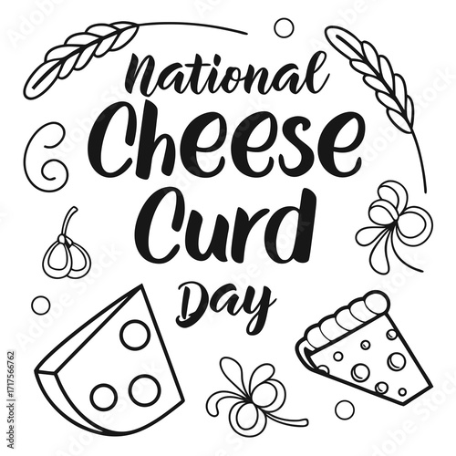 NATIONAL CHEESE CURD DAY vector illustration design