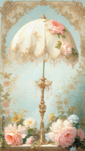 grunge background with flowers