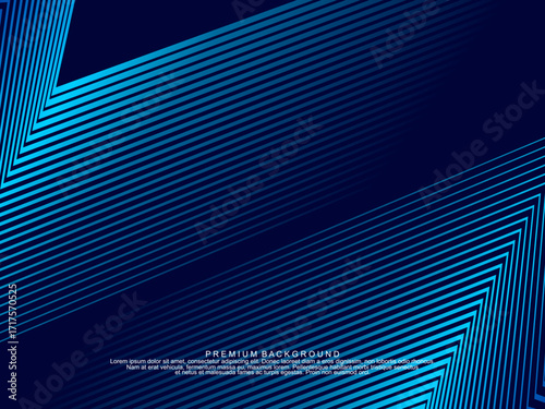 Premium background design with diagonal dark blue stripes pattern. Vector horizontal template for digital lux business banner, contemporary formal invitation, luxury voucher, prestigious gift certific