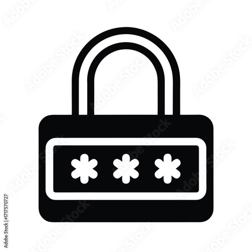 password manager icon flat vector