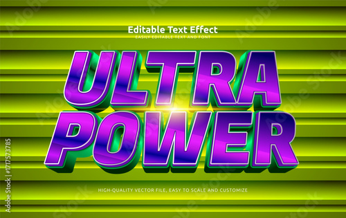 ultra power editable text effect