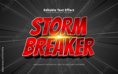 storm breaker editable text effect