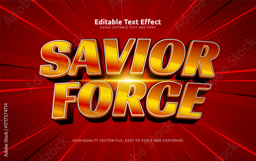 savior force editable text effect