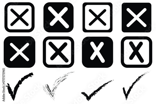Check Mark Icons Collection – Tick, Checkbox, Approval, and Quality Symbols Vector Set