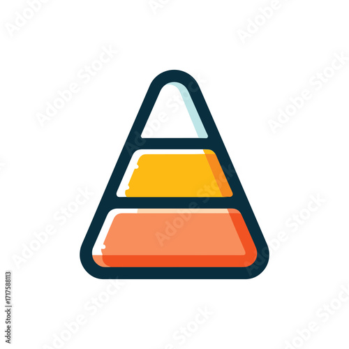 Colorful traffic cone symbolizing caution, placed in an urban setting with blurred background