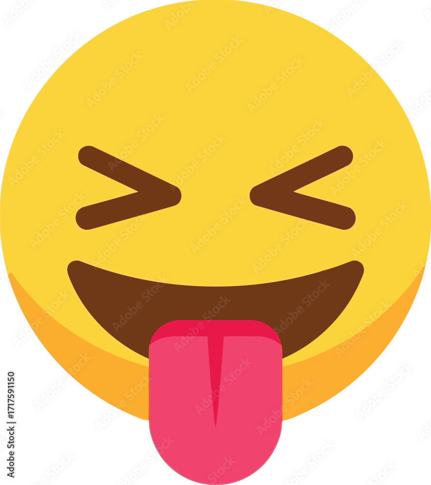 Φωτογραφία Joyful emoji face sticking tongue out playful fun expression vector