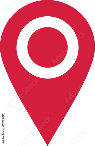 Red map pin location icon modern design isolated vector