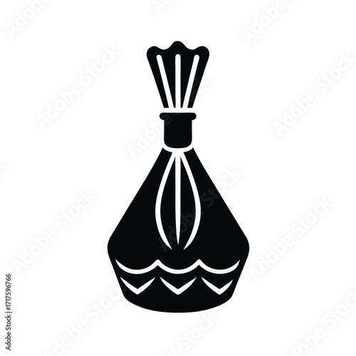 piping bag silhouette icon
