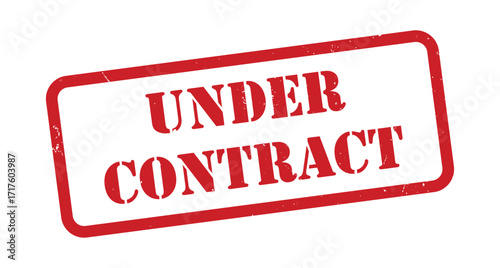 Under Contract red rubber stamp. Under Contract Grunge design with dust scratches.
Under Contract sign, logo, badge, icon, sticker, label, emblem, stamp, symbol isolated illustration.